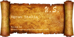 Ugron Stella névjegykártya